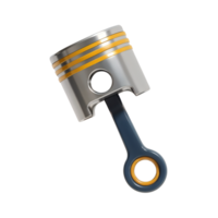 Unique automotive piston design with bold color accents and features png