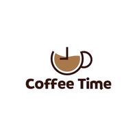 Coffee time logo design vector
