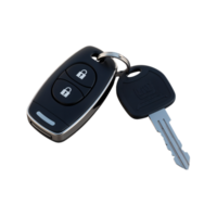Key fob and traditional key on a keychain for easy access png