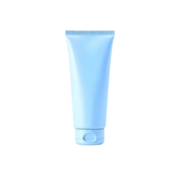 Light blue skincare cream in soft tube for daily use png