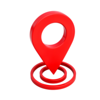 Red location pin graphic representing navigation and mapping concepts png