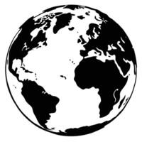 Single line drawing of a planet vector