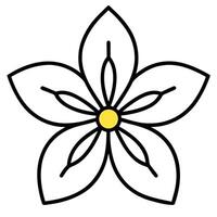 Lemon blossom silhouette stencil vector