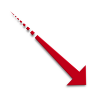 Clean Red Arrow Symbol for Directional Use png