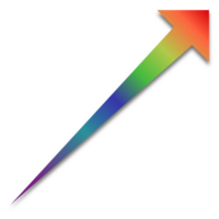 rainbow Arrow Pointing Upward for Growth and Success png
