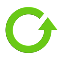 Green Circular Arrow for Refresh and Reload png