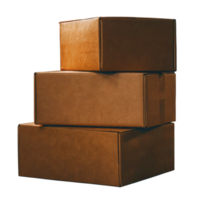 Three Stacked Packing Boxes for Moving and Storage png