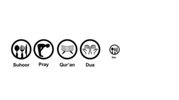Ramadan activity icon design with symbols of Ramadan activity elements. for UI design, web, social media posts and element design video