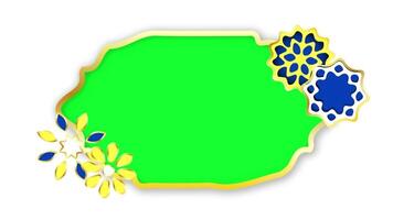 HD footage of rotating geometric mandala symbols on a green screen background, perfect for Ramadan videos. This elegant Islamic pattern can be used repeatedly for visual decoration with spiritual and video