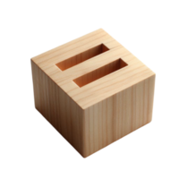 Light Wooden Block with Parallel Slots in Modern Design png