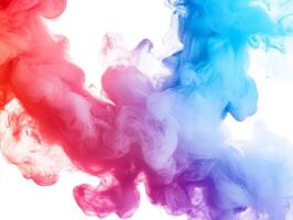 Colorful smoke swirls blend in vibrant hues, creating an abstract visual effect. photo