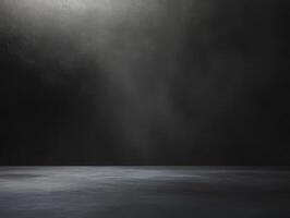 A dark, misty space with a smooth surface, creating a mysterious atmosphere. photo
