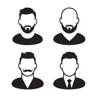 Male Avatar Icons Set vector