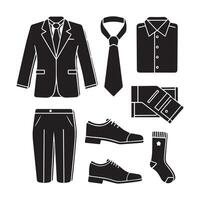 Coat suit silhouettes vector