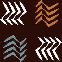 The modern zigzag seamless geometric pattern composed of small squares arranged in a grid. Each square contains wavy lines vector