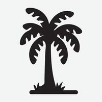 A illustration of a palm tree silhouette vector
