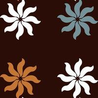 The modern flowers seamless geometric pattern composed of small squares arranged in a grid design vector