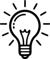 Lightbulb Icon Illustrating Idea Concept vector