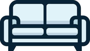 a couch with a blue background vector