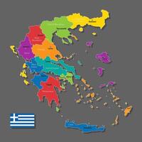 map of Greece vector