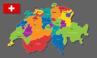 map of Switzerland vector