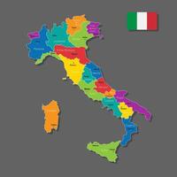 map of Italy vector