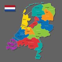 map of Netherlands vector