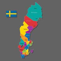 map of Sweden vector