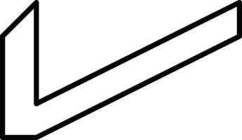 Abstract Geometric Perspective Symbol in Minimalist Black and White Design vector