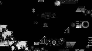 Global Supply Chain Infographic Data Driven Map for Teamwork and Business Analysis video