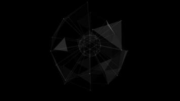 Geometric Abstract Design Featuring Black Lines and Interconnected Shapes video