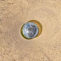 A view of a planet from inside a hole photo