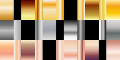 A set of metallic stripes vector