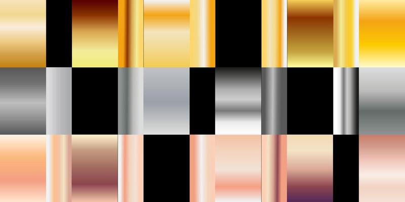 A set of metallic stripes