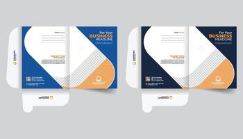 Clean and professional layout Creative colorful annual report cover template, stylish idea business file folder or stationary template vector