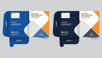 Unique and creative layout or stylish idea business file folder or stationary template vector