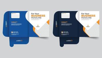 Creative and Stylish layout or stylish idea business file folder or stationary template vector