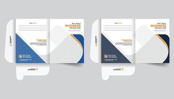 Clean and corporate layout Creative colorful annual report cover template, stylish idea business file folder or stationary template vector