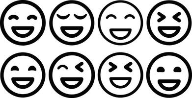 Illustrations of Different Smile Emotions vector