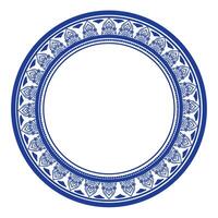Circular frame with repeated pattern. vector