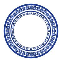 Leaves round frame. circle shape vector