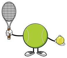 Smiling Sports Icon Getting Ready to Serve the Ball vector
