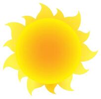 Abstract illustration of the sun with smooth color transitions and solar rays vector