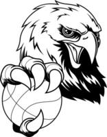Dominant Hawk Athlete Showing Strength and Competitive Spirit vector