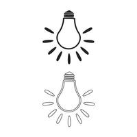 Lightbulb Icons, Idea, Innovation, Inspiration, Creativity, Design vector
