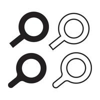 Detailed and Realistic Magnifying Glass Icons for Search and Zoom Illustrations vector