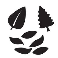 Leaf and Tree Silhouettes, Nature, Forest, Environment, Ecology, Graphics vector
