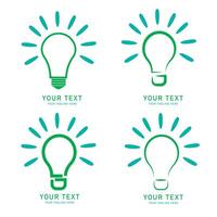 Lightbulb Logos Idea, Innovation, Inspiration, Creativity, Design, thinking vector