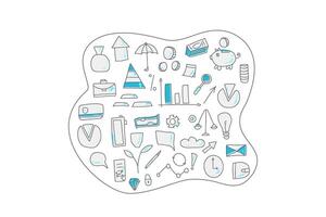 Finance elements set. vector