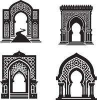 Islamic Archway, architecture of illustration Ramadan vector